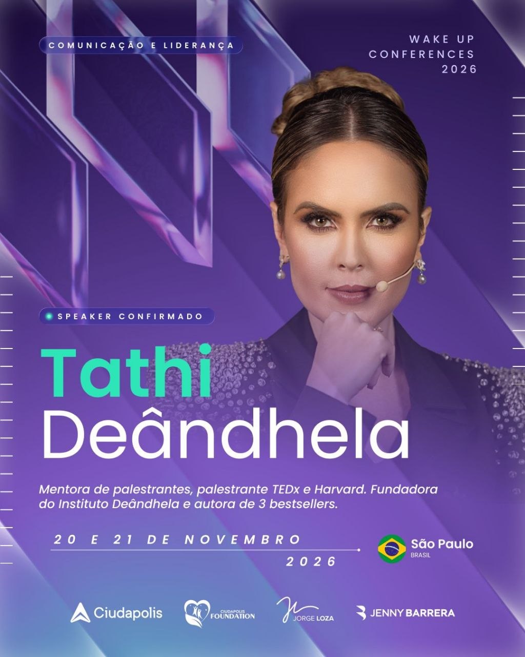 Tathi Deândhela no WAKE UP Conferences 2026